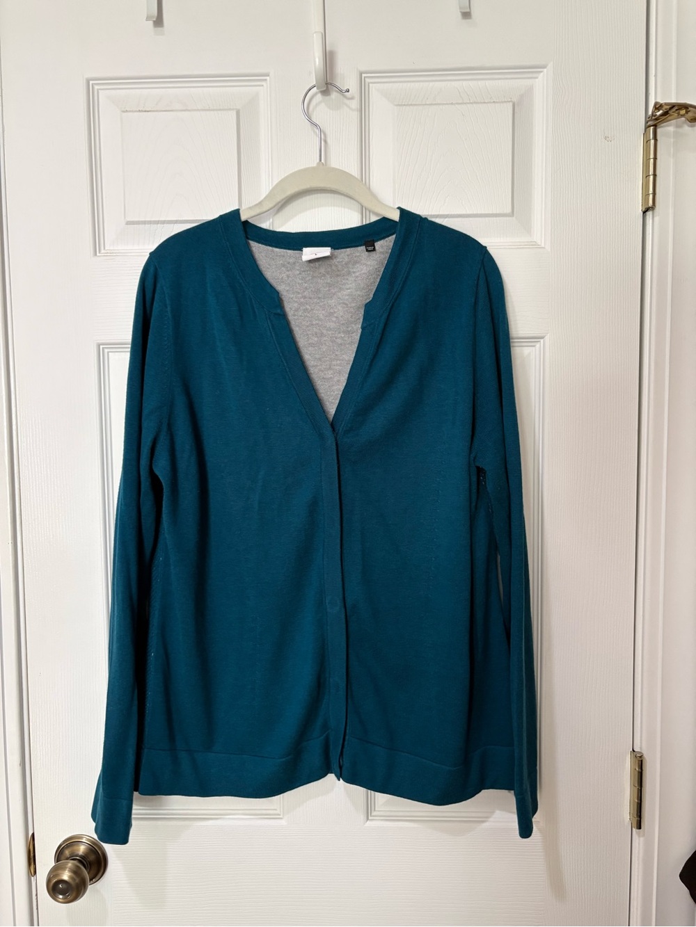 CAbi Teal V-Neck Cardigan